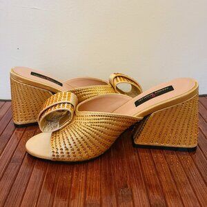 Geriger Gegallel Elegant Gold Women's Wedge Sandals